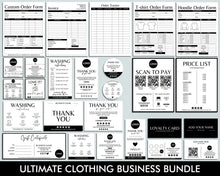 Load image into Gallery viewer, Ultimate Clothing Business Labeling Bundle – Editable Product Labels, Care Cards &amp; Order Forms