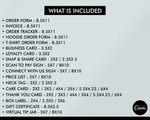 Load image into Gallery viewer, Ultimate Clothing Business Labeling Bundle – Editable Product Labels, Care Cards &amp; Order Forms
