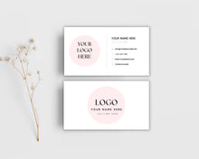 Load image into Gallery viewer, Minimal Blush Digital Business Card Template – Elegant &amp; Editable Professional Card Design