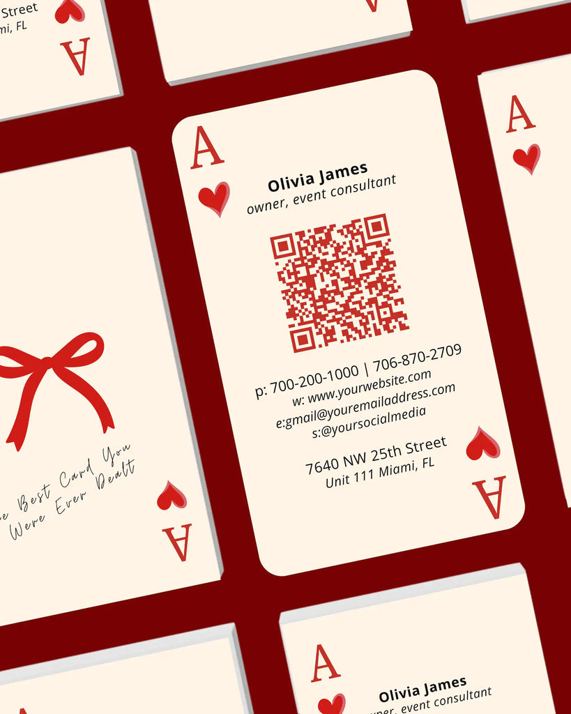 Luxury Playing Card Business Card Template – Editable Canva Digital Card Design