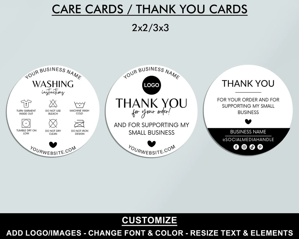 Ultimate Clothing Business Labeling Bundle – Editable Product Labels, Care Cards & Order Forms