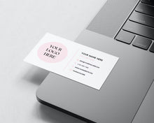 Load image into Gallery viewer, Minimal Blush Digital Business Card Template – Elegant &amp; Editable Professional Card Design