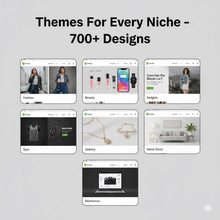 Load image into Gallery viewer, 700+ Premium Shopify Themes Pack – Responsive, High-Conversion Designs for Every Niche