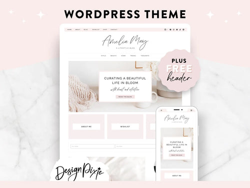 Amelia May – Elegant Feminine WordPress Theme for Lifestyle & Personal Blogs