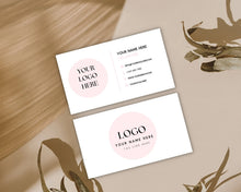 Load image into Gallery viewer, Minimal Blush Digital Business Card Template – Elegant &amp; Editable Professional Card Design