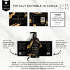 Luxury Black & Gold Cosmetic Label Templates Bundle – Editable Canva Product Label Designs