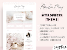 Load image into Gallery viewer, Amelia May – Elegant Feminine WordPress Theme for Lifestyle &amp; Personal Blogs