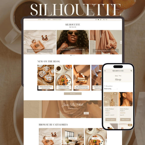 Silhouette – Luxury Lifestyle, Fashion & Recipe WordPress Theme (Kadence Child, WooCommerce Ready)