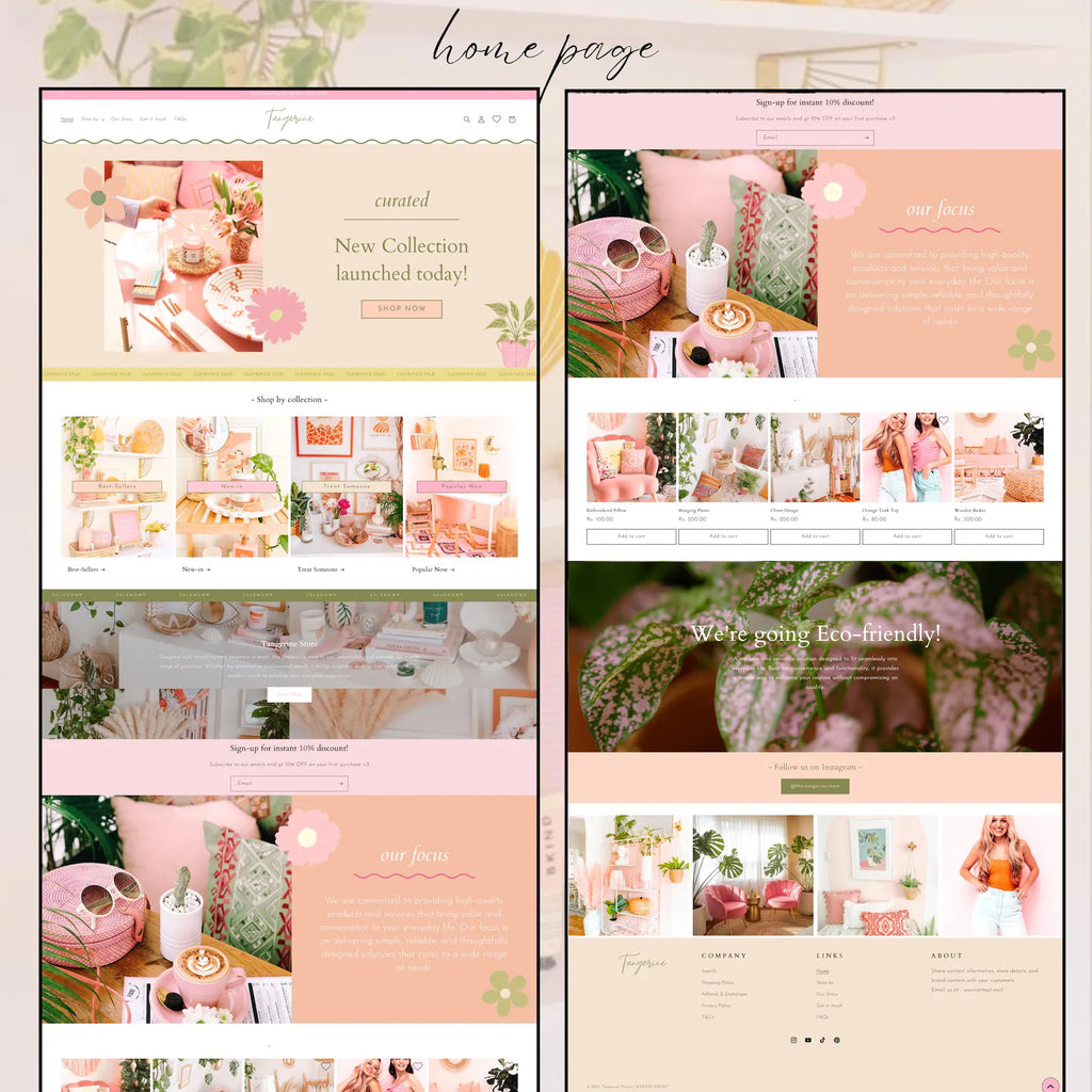 Feminine Pastel Shopify Theme – Elegant Lifestyle Store Design with Pages & Branding Layouts