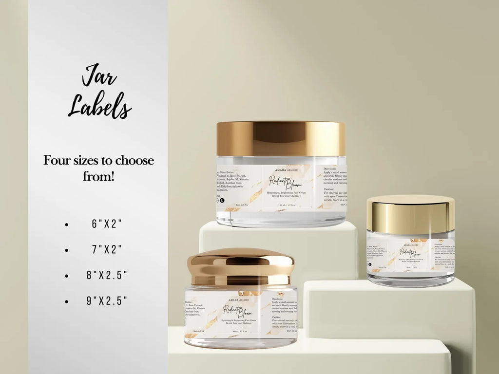 Luxury Cosmetic Label Bundle | Editable Canva Skincare & Beauty Product Label Templates