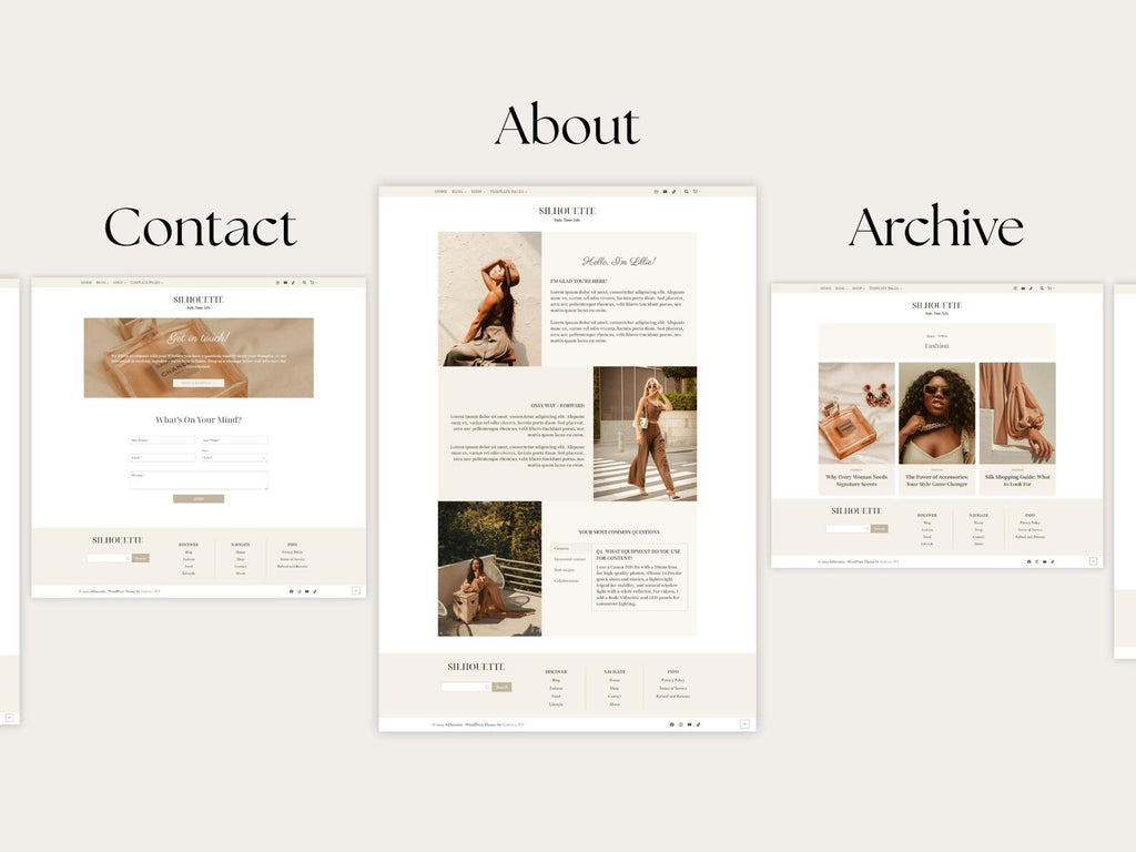 Silhouette – Luxury Lifestyle, Fashion & Recipe WordPress Theme (Kadence Child, WooCommerce Ready)