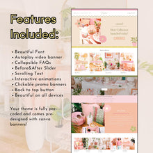 Load image into Gallery viewer, Feminine Pastel Shopify Theme – Elegant Lifestyle Store Design with Pages &amp; Branding Layouts