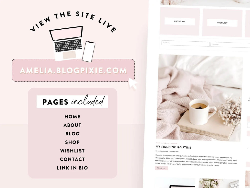 Amelia May – Elegant Feminine WordPress Theme for Lifestyle & Personal Blogs