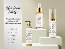 Load image into Gallery viewer, Luxury Cosmetic Label Bundle | Editable Canva Skincare &amp; Beauty Product Label Templates