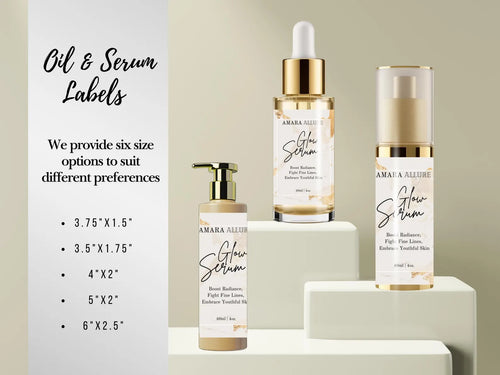 Luxury Cosmetic Label Bundle | Editable Canva Skincare & Beauty Product Label Templates