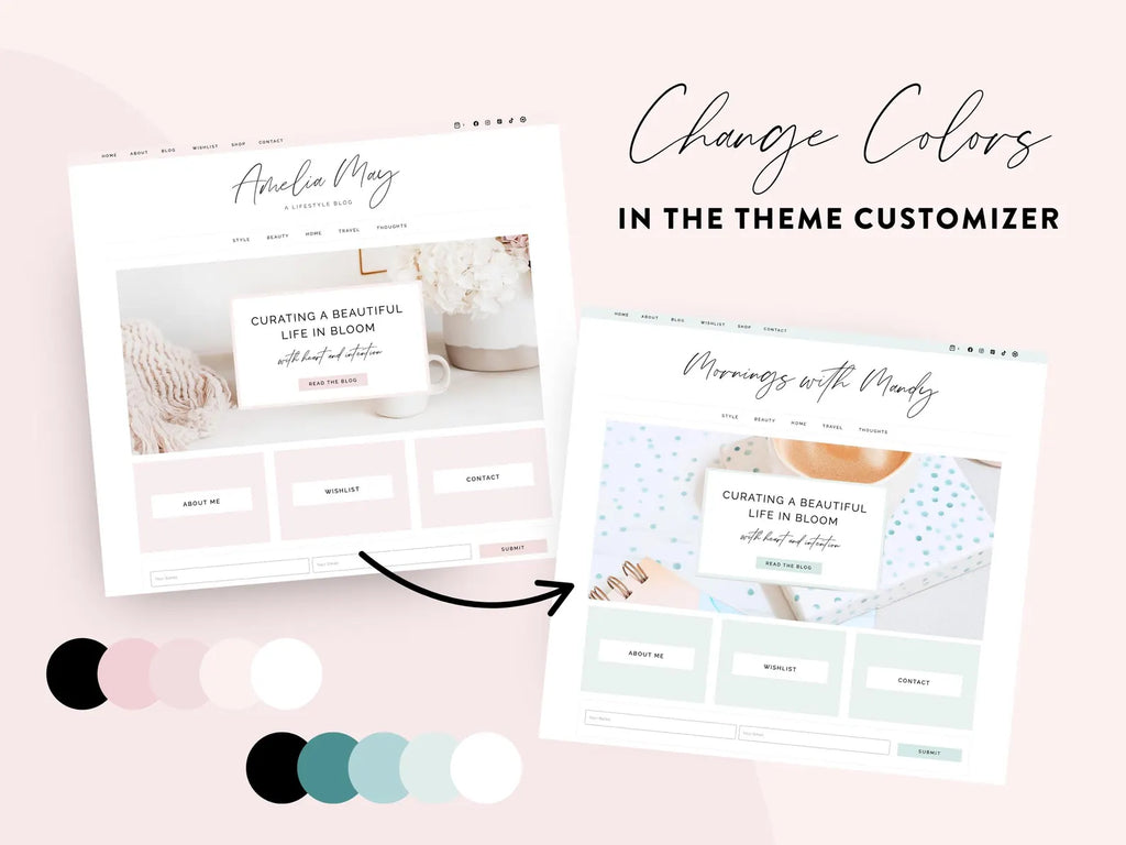 Amelia May – Elegant Feminine WordPress Theme for Lifestyle & Personal Blogs